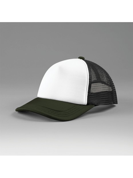 BEECHFIELD Casquette trucker 5 panneaux multicolor black/dark olive personnalisable
