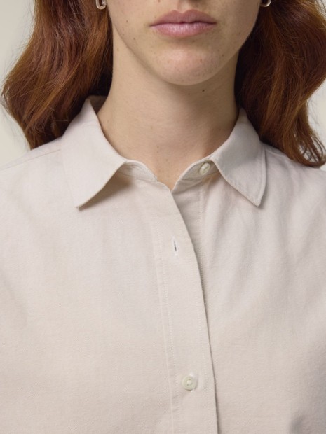 Chemises à personnaliser STANLEY/STELLA Stella Oxford Shirt Beige Oxford