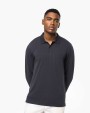 KARIBAN Herren Piqué-Polohemd lange Ärmel Bio-180 Poloshirt personalisierbar