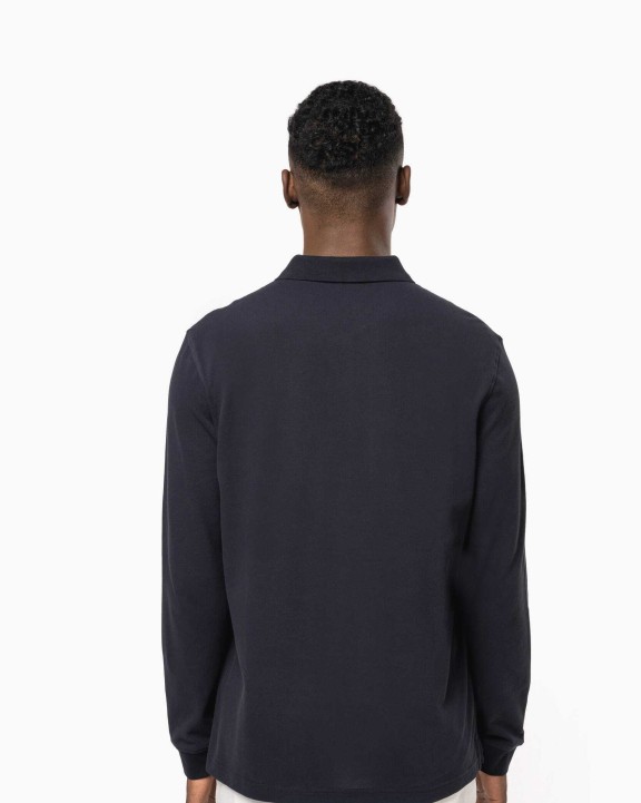 KARIBAN Herren Piqué-Polohemd lange Ärmel Bio-180 Poloshirt personalisierbar