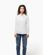KARIBAN Damen Piqué-Polohemd lange Ärmel Bio180 Hemd personalisierbar