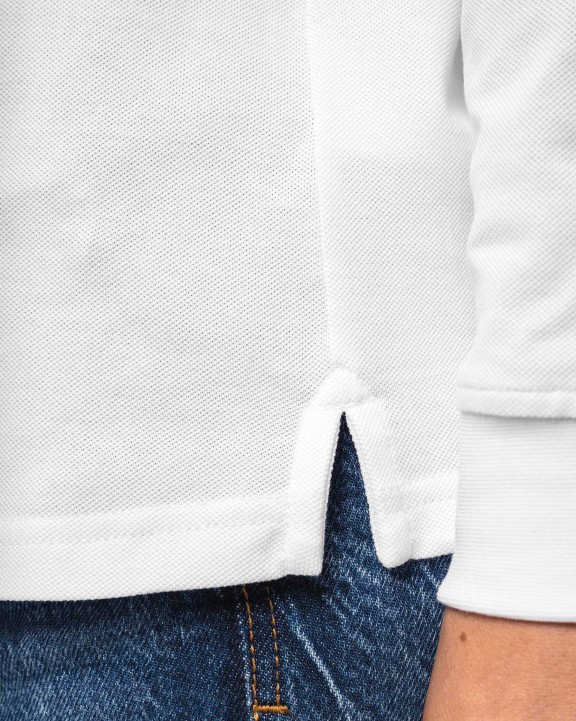 KARIBAN Damen Piqué-Polohemd lange Ärmel Bio180 Hemd personalisierbar