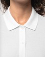 KARIBAN Damen Piqué-Polohemd lange Ärmel Bio180 Hemd personalisierbar