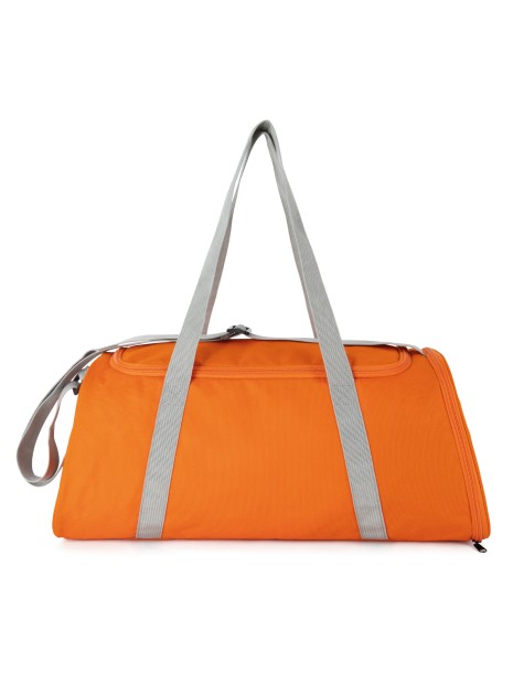 KIMOOD Sac de sport avec compartiment pour chaussures orange/gris parfait personnalisable