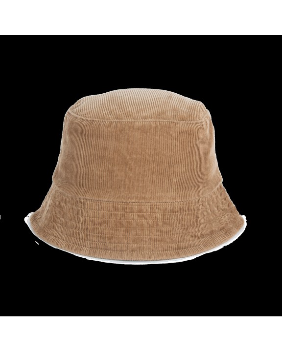 Bucket hat NATIVE SPIRIT Ecologische uniseks hoed in ribfluweel voor bedrukking &amp; borduring