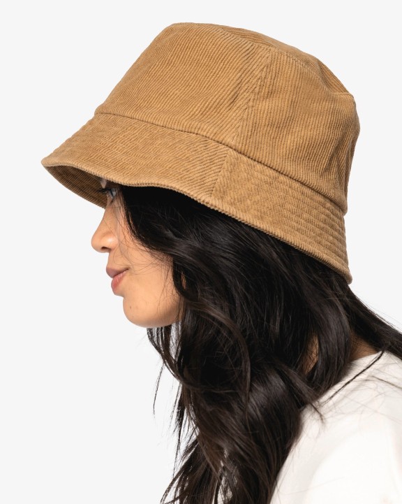 Bucket hat NATIVE SPIRIT Ecologische uniseks hoed in ribfluweel voor bedrukking &amp; borduring