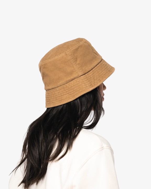 Bucket hat NATIVE SPIRIT Ecologische uniseks hoed in ribfluweel voor bedrukking &amp; borduring