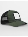 BEECHFIELD Casquette trucker 5 panneaux avec patch carré olive/noir personnalisable