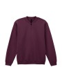 GILDAN Sweat-shirt en molleton 1/4 zip maroon personnalisable
