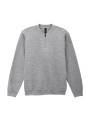 GILDAN Sweat-shirt en molleton 1/4 zip gris sport personnalisable
