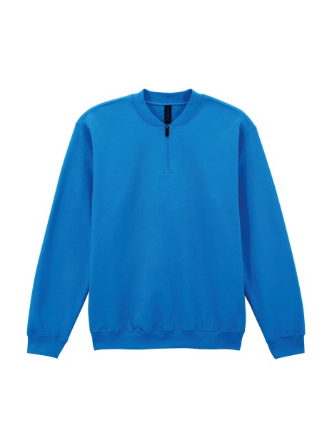 GILDAN Sweat-shirt en molleton 1/4 zip royal personnalisable