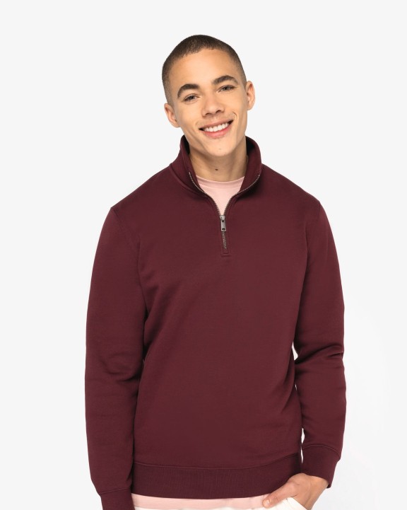 NATIVE SPIRIT Umweltfreundliches Sweatshirt mit Stehkragen und Reißverschluss für Herren Sweatshirt personalisierbar