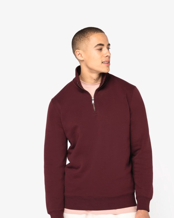 NATIVE SPIRIT Umweltfreundliches Sweatshirt mit Stehkragen und Reißverschluss für Herren Sweatshirt personalisierbar