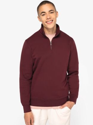 Sweat-shirt écoresponsable à col montant zippé homme