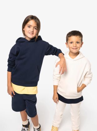 Sweat-shirt écoresponsable à capuche oversize enfant