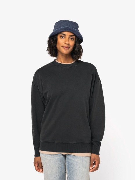 Sweat-shirts à personnaliser NATIVE SPIRIT Sweat-shirt écoresponsable à col rond délavé oversize unisexe 