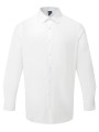 PREMIER Chemise popeline RECYCLIGHT à manches longues pour homme blanc personnalisable