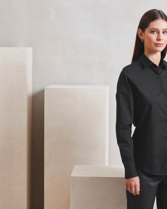 PREMIER RECYCLIGHT Popeline-Hemd mit langen Ärmeln für Damen Hemd personalisierbar