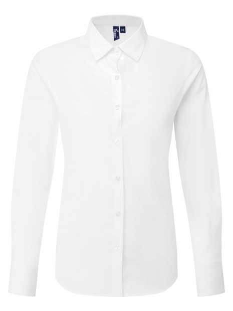 PREMIER Chemise popeline RECYCLIGHT à manches longues pour femme blanc personnalisable