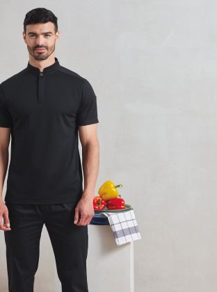 Polo de cuisinier Coolchecker Essential à manches courtes