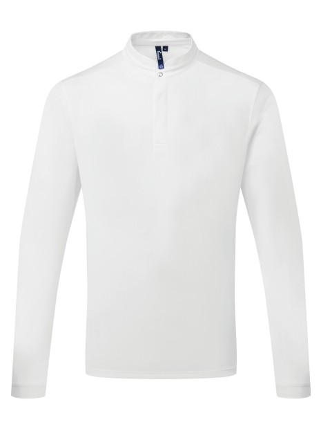 PREMIER Polo de cuisinier Coolchecker Essential à manches longues blanc personnalisable