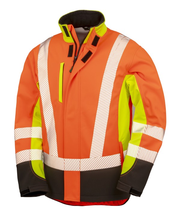RESULT Recycelte 3-lagige Softshell-Sicherheitsjacke Jacke personalisierbar
