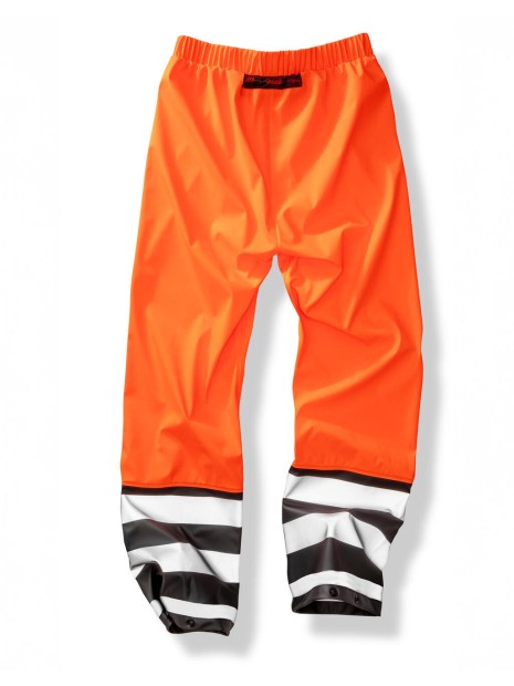 RESULT Pantalon Prism PU Safe & Dry Fluo orange/noir personnalisable
