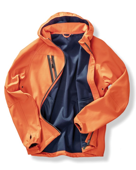 RESULT Recycelte 3-Lagen-Softshell-Jacke mit Kapuze, Unisex Softshell personalisierbar