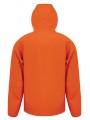 RESULT Veste Softshell 3 couches recyclée à capuche unisexe orange/bleu marine personnalisable