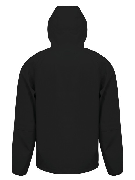 RESULT Veste Softshell 3 couches recyclée à capuche unisexe noir personnalisable