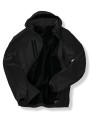 RESULT Veste Softshell 3 couches recyclée à capuche unisexe noir personnalisable