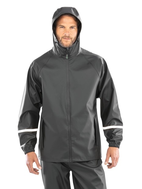 Vestes à personnaliser RESULT Veste imperméable Prism PU avec bandes réfléchissantes 