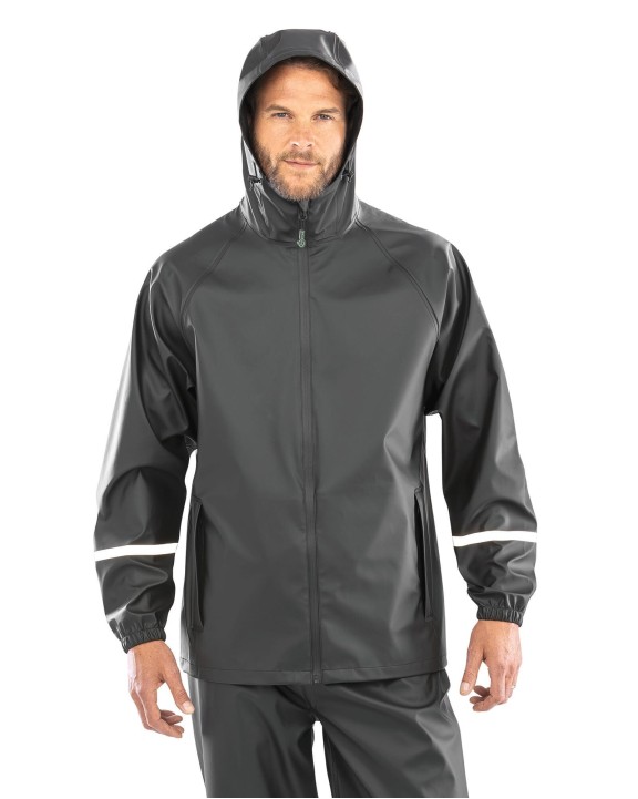 Veste personnalisable RESULT Veste imperméable Prism PU avec bandes réfléchissantes