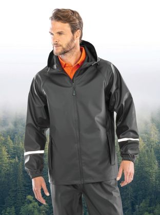 Veste imperméable Prism PU avec bandes réfléchissantes