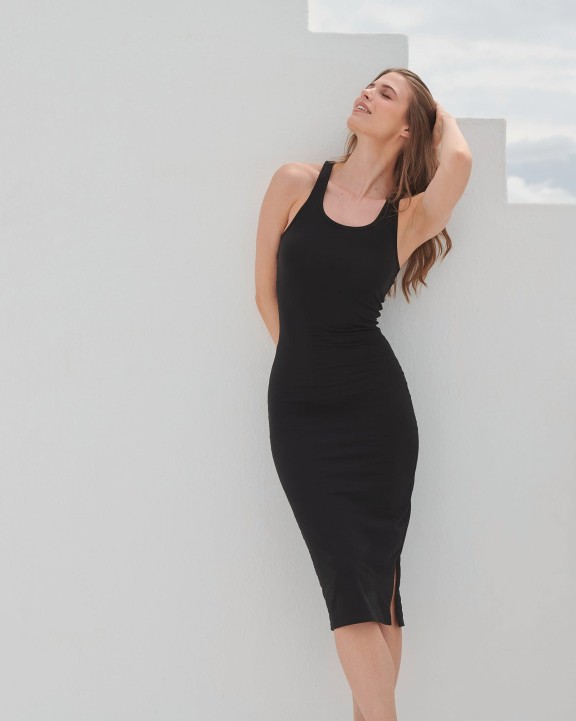 SKINNIFIT Kleid für Damen mit Ringerrücken Kleid personalisierbar