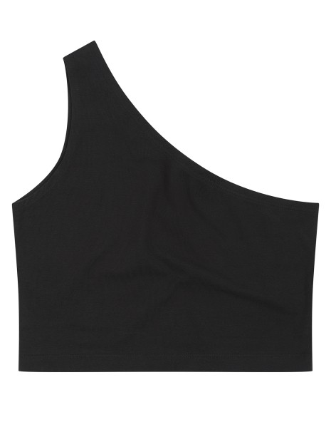 SKINNIFIT Haut asymétrique pour femme noir personnalisable