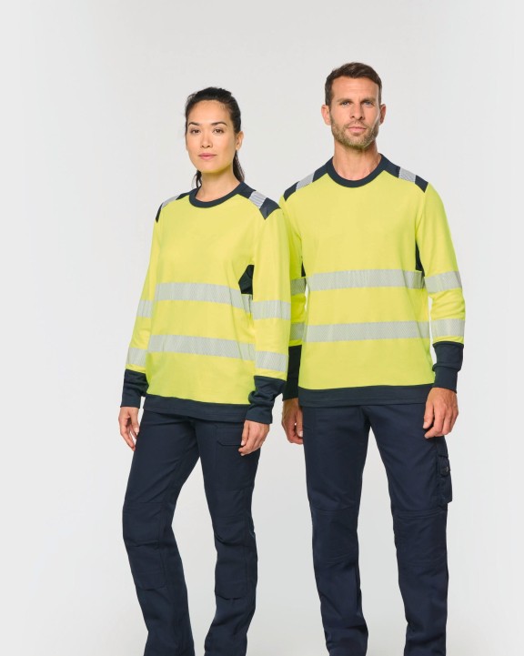 WK. DESIGNED TO WORK Recyceltes Sicherheits-T-Shirt mit langen Ärmeln T-Shirt personalisierbar