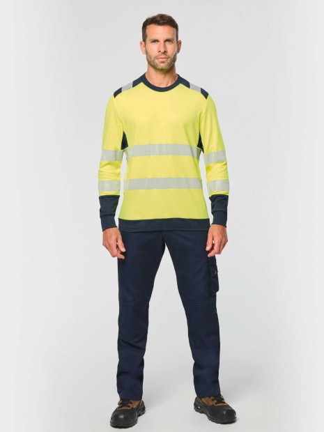 T-Shirts à personnaliser WK. DESIGNED TO WORK T-shirt de sécurité recyclé col rond manches longues unisexe 