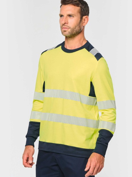 T-Shirts à personnaliser WK. DESIGNED TO WORK T-shirt de sécurité recyclé col rond manches longues unisexe 