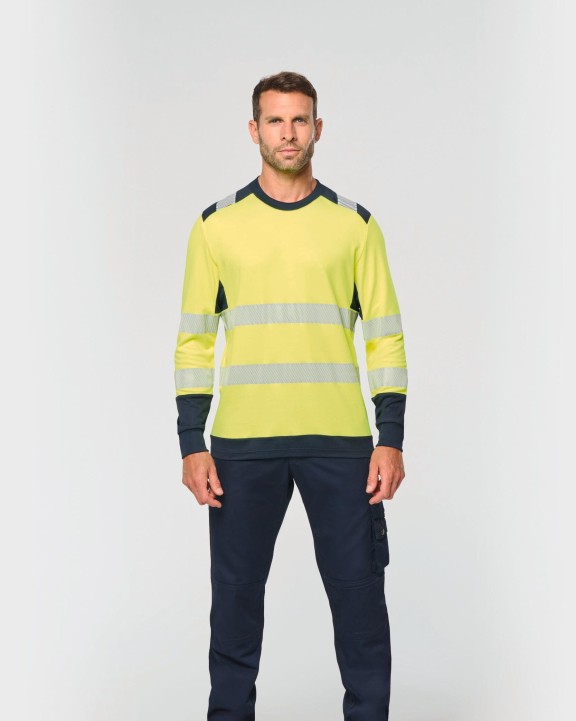 T-shirt personnalisable WK. DESIGNED TO WORK T-shirt de sécurité recyclé col rond manches longues unisexe