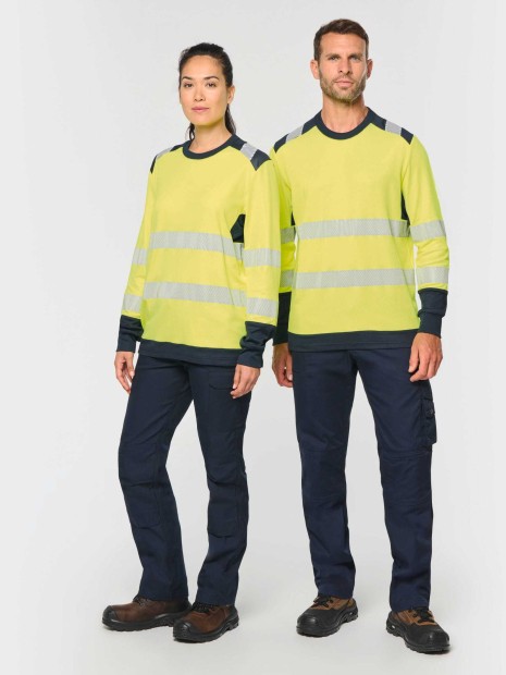 T-Shirts à personnaliser WK. DESIGNED TO WORK T-shirt de sécurité recyclé col rond manches longues unisexe 