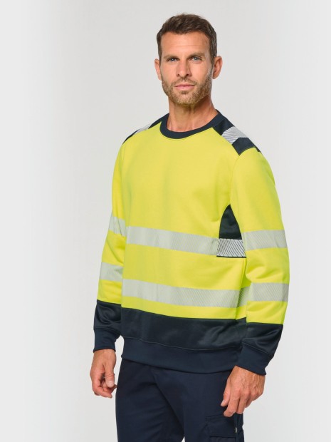 Sweat-shirts à personnaliser WK. DESIGNED TO WORK Sweat-shirt de sécurité recyclé col rond unisexe 