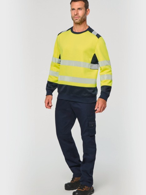 Sweat-shirts à personnaliser WK. DESIGNED TO WORK Sweat-shirt de sécurité recyclé col rond unisexe 
