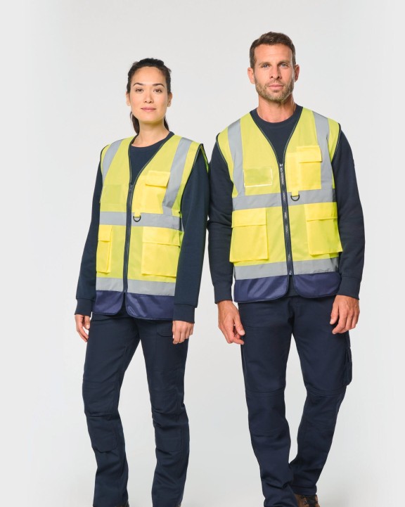Gilet de sécurité personnalisable WK. DESIGNED TO WORK Gilet de sécurité haute visibilité recyclé avec zip unisexe