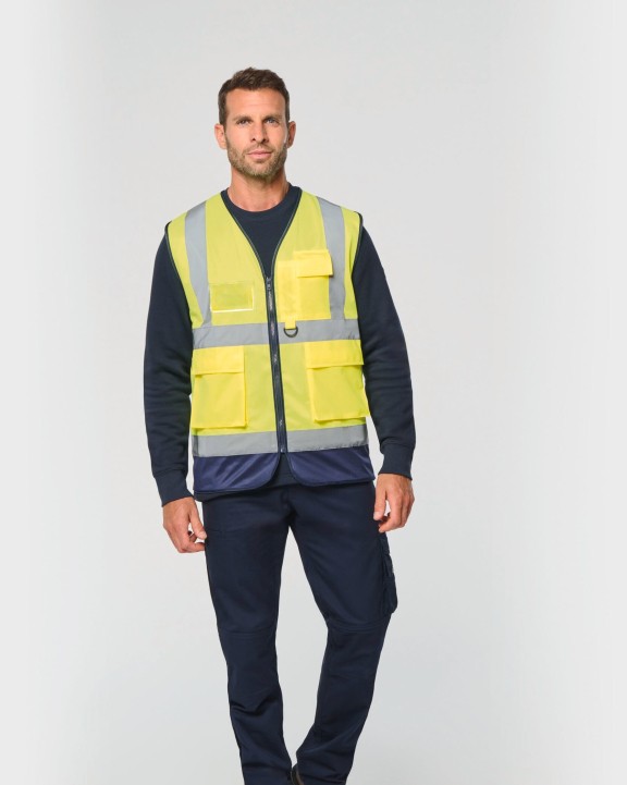 Gilet de sécurité personnalisable WK. DESIGNED TO WORK Gilet de sécurité haute visibilité recyclé avec zip unisexe