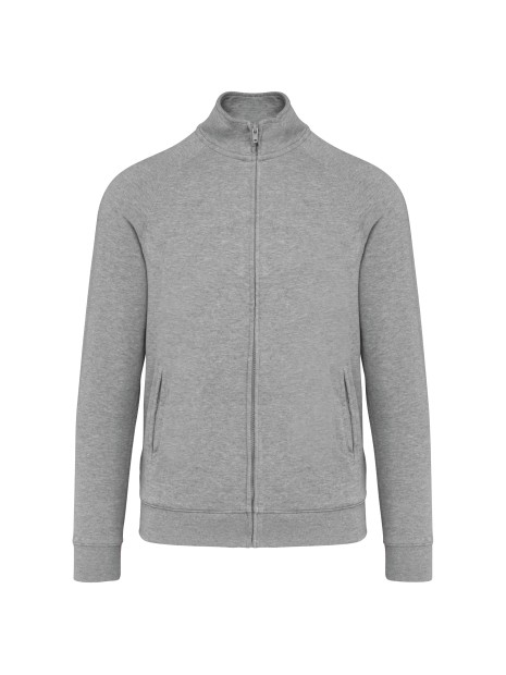 WK. DESIGNED TO WORK Veste molleton coton manches raglan unisexe gris oxford personnalisable