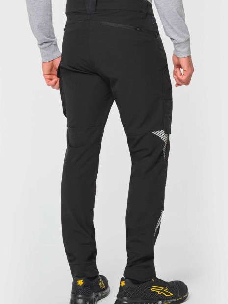 Pantalons à personnaliser WK. DESIGNED TO WORK Pantalon stretch recyclé multipoches unisexe 