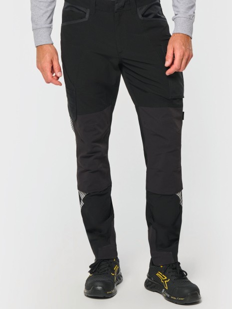 Pantalons à personnaliser WK. DESIGNED TO WORK Pantalon léger stretch recyclé multipoches unisexe 