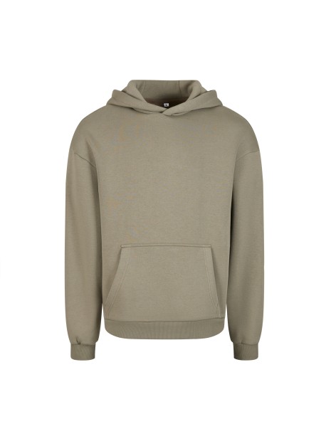 BUILD YOUR BRAND FLUFFY HOODY pale olive personnalisable