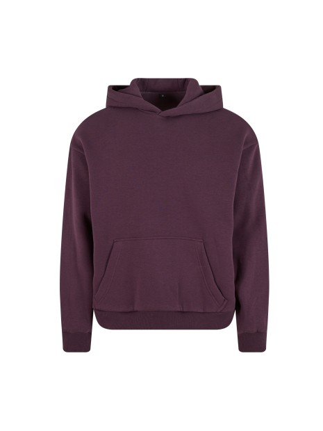 BUILD YOUR BRAND FLUFFY HOODY plum purple personnalisable